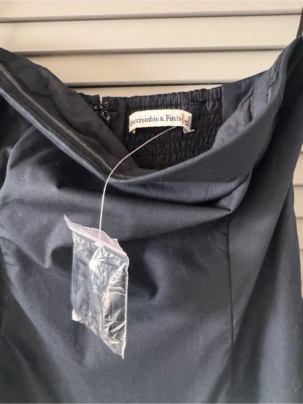 Abercrombie & Fitch | Black & Beige Contrast Chic Strapless Dress w/ Pockets S - Picture 5 of 8